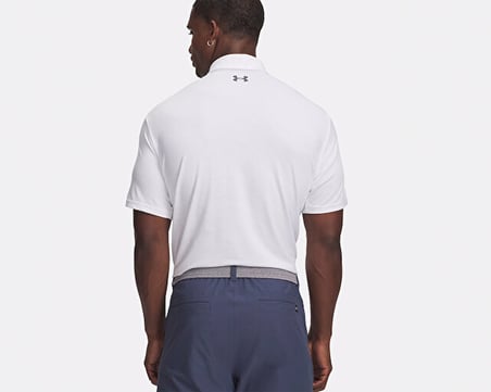 Under Armour Ua Playoff 3.0 Printed Polo Erkek Günlük Polo Tişört 1378677-121 Beyaz