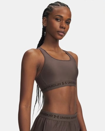 Under Armour Crossback Mid Bra Kahverengi Kadın Sporcu Sütyeni (Bra) 1361034-200