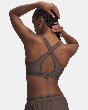Under Armour Crossback Mid Bra Kahverengi Kadın Sporcu Sütyeni (Bra) 1361034-200