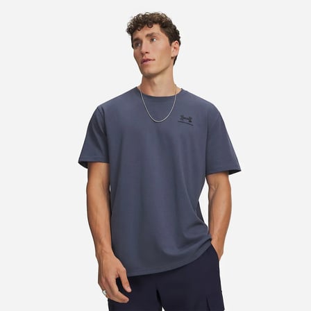 Under Armour Ua M Logo Emb Heavyweıght Ss Gri Erkek T-Shirt 1373997-045
