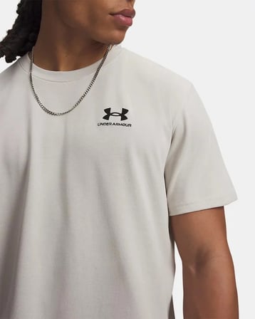 Under Armour Ua M Logo Emb Heavyweıght Ss Beyaz Erkek T-Shirt 1373997-110