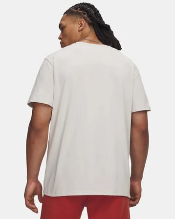 Under Armour Ua M Logo Emb Heavyweıght Ss Beyaz Erkek T-Shirt 1373997-110