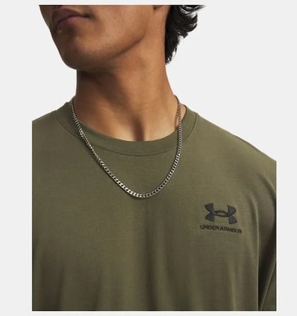Under Armour Ua M Logo Emb Heavyweıght Ss Yeşil Erkek T-Shirt 1373997-390