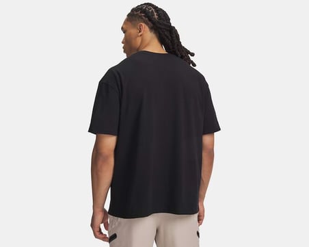 Under Armour UA M HWT METAL LOGO SS Erkek Günlük Tişört 6013618-008 Siyah