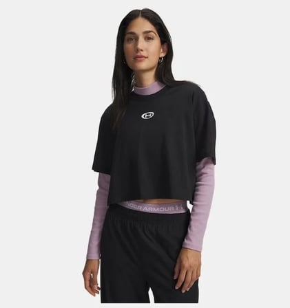 Under Armour Ua W Center Lt Ss Siyah Kadın T-Shirt 6015217-001