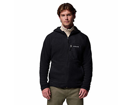 Columbia Fast Trek Overlay Hooded Full Zip Erkek Outdoor Polar Ceket 2135701010 Siyah