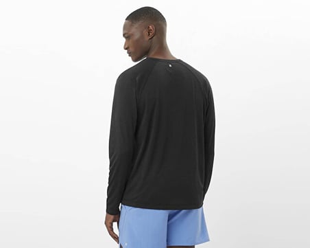 Salomon SHAKEout CORE LS TEE Erkek Koşu Uzun Kollu Tişört LC2424400 Siyah