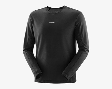 Salomon SHAKEout CORE LS TEE Erkek Koşu Uzun Kollu Tişört LC2424400 Siyah