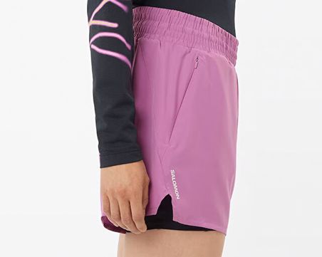Salomon SHAKEout CORE 2IN1 4" Kadın Koşu Şortu LC2843000 Pembe