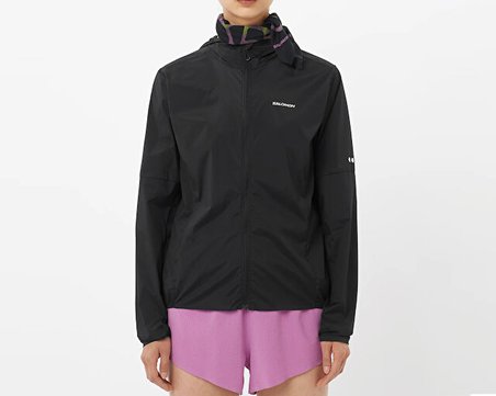 Salomon SENSE AERO WIND Kadın Koşu Ceketi LC2743700 Siyah