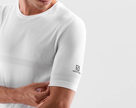 Salomon SENSE SEAMLESS Erkek Koşu Tişörtü LC1498900 Beyaz