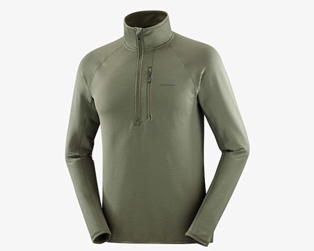 Salomon ESSENTIAL LIGHTWARM Erkek Outdoor Polar Ceket LC2444500 Yeşil