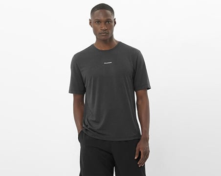 Salomon SHAKEout CORE SS TEE Erkek Koşu Tişörtü LC2947600 Gri