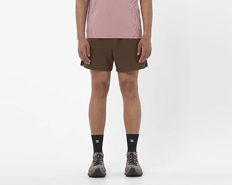 Salomon SHAKEout CORE 5" Erkek Koşu Şortu LC2777900 Kahverengi