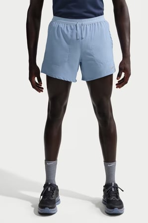 Nike Stride Dri-Fit 5 Brief-Lined Running Shorts 5 İnch Slip Astarlı Erkek Koşu Şortu Mavi