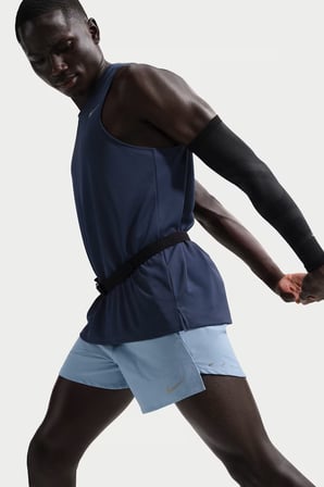 Nike Stride Dri-Fit 5 Brief-Lined Running Shorts 5 İnch Slip Astarlı Erkek Koşu Şortu Mavi