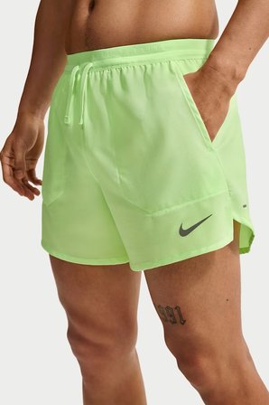 Nike Stride Dri-Fit 5 Brief-Lined Running Shorts 5 İnch Slip Astarlı Reflektörlü Erkek Koşu Şortu Yeşil