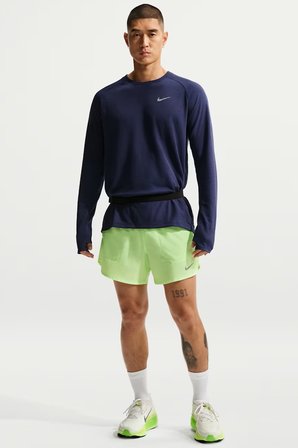 Nike Stride Dri-Fit 5 Brief-Lined Running Shorts 5 İnch Slip Astarlı Reflektörlü Erkek Koşu Şortu Yeşil