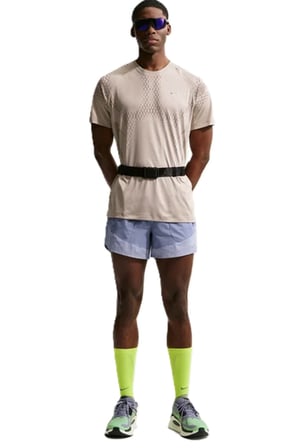 Nike Stride Dri-Fit 5 Brief-Lined Running Shorts 5 İnch Slip Astarlı Reflektörlü Erkek Koşu Şortu Mor