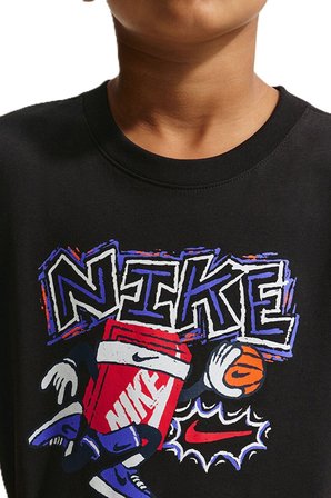 Nike Sportswear Kids Tee Box Hoops Kids Tee Grafik Baskılı Çocuk Tişört Siyah