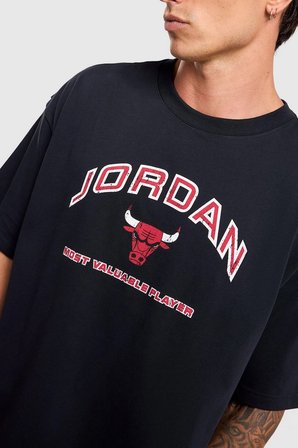 Nike Jordan Flight Essentials Loose Fit Men's Boxy Graphic T-Shirt Erkek Bol Kesim Grafik Baskılı Tişört Siyah