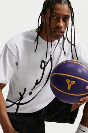 Nike NBA Kobe Dri-FIT Loose Fit Erkek Bol Kesim Baketbol Tişört Beyaz