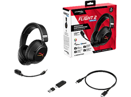 HYPERX Cloud Flight 2 Kablosuz Kulak Üstü Oyuncu Kulaklığı Siyah B5VC4AA