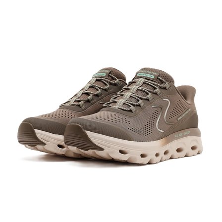 Skechers Glide-Step Sole Memory Foam Womens Sneaker Lastik Bağcıklı Hafızalı Taban Kadın Günlük Spor Ayakkabı Kahverengi