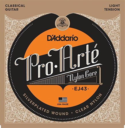 D'Addario EJ43 Klasik Tel Set Light Tension Silver