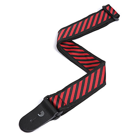 Planet Waves Woven Straps, Indie 50SJP03 Striped Jaquard on Polypro, Red Gitar Askısı