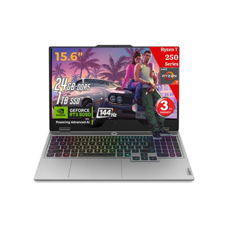 Loq 15AHP10 Aı Amd Ryzen7 250 24GB Ddr5 1tb SSD RTX5060 8gddr7 15.6 Fhd 144Hz Freedos 83JG006FTR Taşınabilir Bilgisayar (Yapay Zeka Destekli)