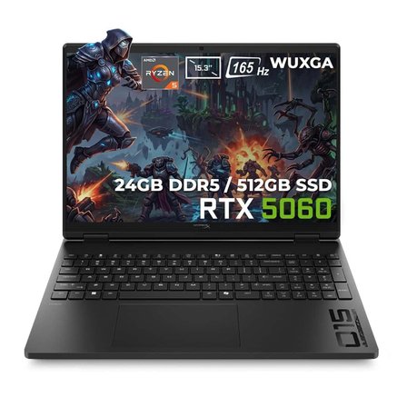 HP HyperX OMEN 15-gb0003nt AMD Ryzen 5-240 GeForce RTX 5060 8GB GDDR7 24GB DDR5 512GB SSD 15.3 inç WUXGA 165Hz 6.5ms IPS W11 Home Gaming Laptop (D2QV8EA)
