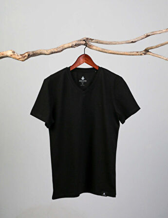 Adam Boxes V Yaka T-shirt Neo-Alpes - Siyah