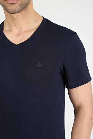 Adam Boxes V Yaka T-shirt Neo-Alpes - Lacivert