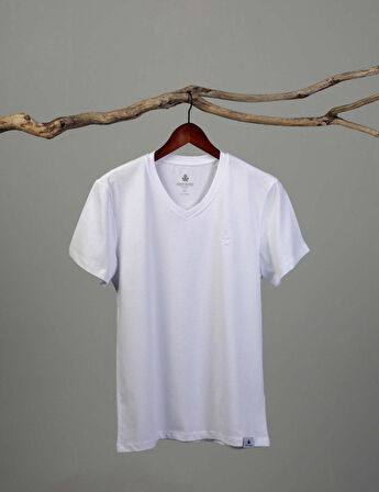 Adam Boxes V Yaka T-shirt Neo-Alpes - Beyaz