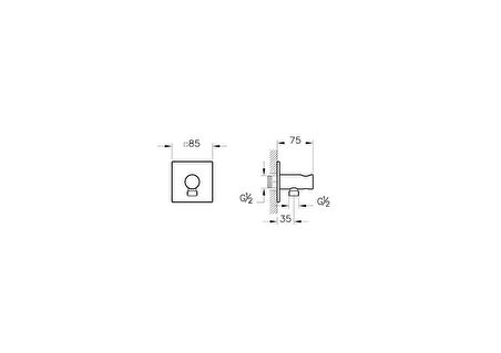 VitrA Suit A4283229 Ankastre El Duşu Çıkışı, Soft Bakır