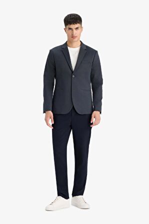 DeFacto Slim Fit Dar Kesim Astarlı Blazer Ceket W9254AZ25SPNV179