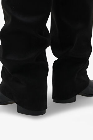 Kadın Sivri Burun Topuklu Çizme Cora Siyah