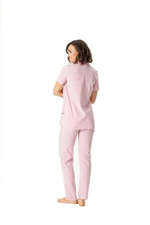 U.S. Polo Assn. Kadın Çizgili Boydan Patlı Pijama Takımı
