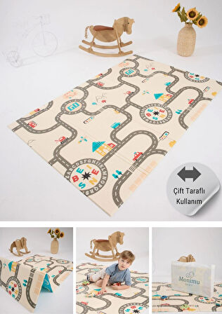 Çift Taraflı Oyun Matı-Oyun Halısı 140x200x1 cm