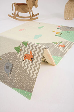 Çift Taraflı Oyun Matı-Oyun Halısı 140x200x1 cm