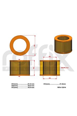 Hava Filtresi | Kompresör Filtresi | Iş Makinesi Filtresi | Rfa-12514