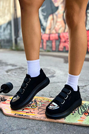 CH251 SST Mirror Suede Kadın Ayakkabı SIYAH
