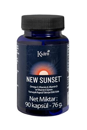 Kyani New Sunset 90 Kapsül Omega3, Vitamin A-D-E İçeren Takviye Edici Gıda