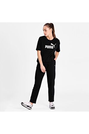 Puma Kadın Erkek Siyah ESS Sweatpants Spor Eşofman Altı VO58684651 