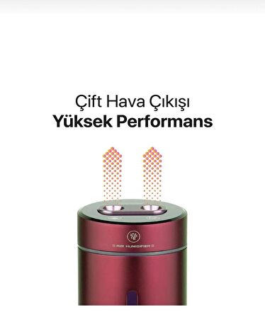 Summer H2o Humidifier 380 ml F10 Hava Nemlendiricisi Buhar Makinesi Ve Aroma Difüzörü - Kırmızı