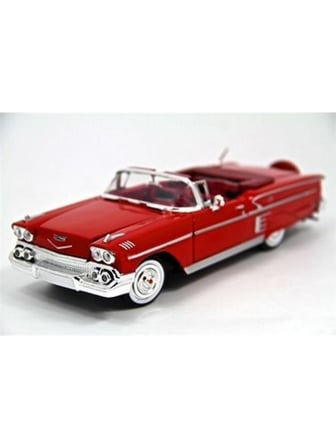 Motormax Diecast 1958 Chevy Impala 1:24 Ölçekli  Model Araç Metal Kırmızı