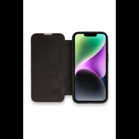 Apple iPhone 14 Pro Max Kılıf Dolpin Kapaklı - Siyah