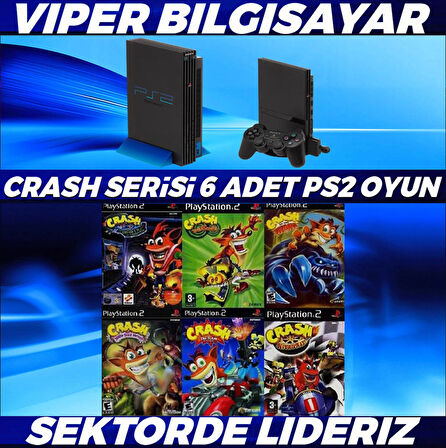 MUHTEŞEM CRASH SERİSİ 6 ADET PS2 OYUN [ AÇIKLAMAYI OKUYUNUZ ]
