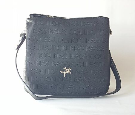 NS1311 Model Nas Bag Siyah Renk Gofraj Detaylı Kadın El ve Omuz Çantası
